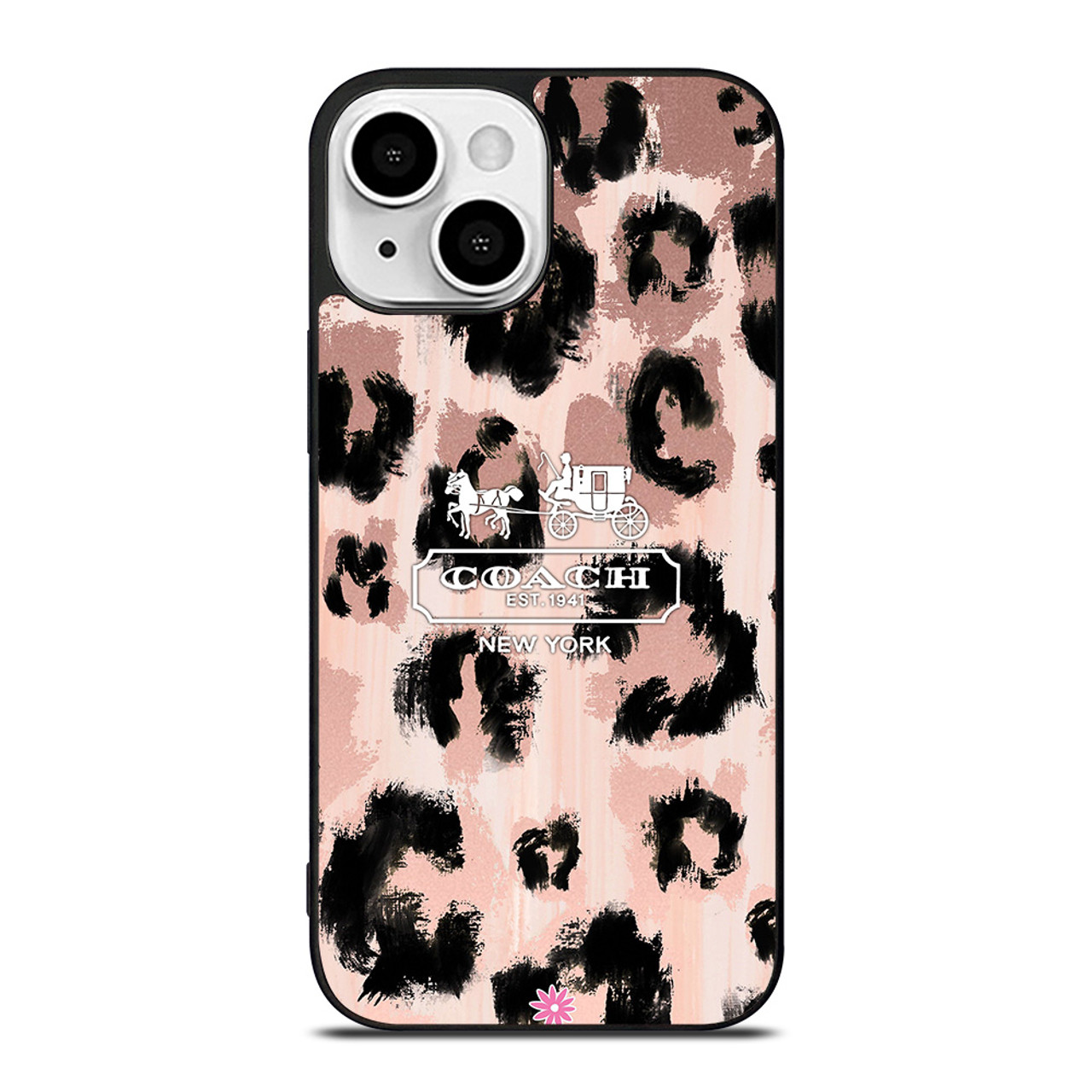 COACH NEW YORK LEOPARD SKIN iPhone 13 Mini Case Cover